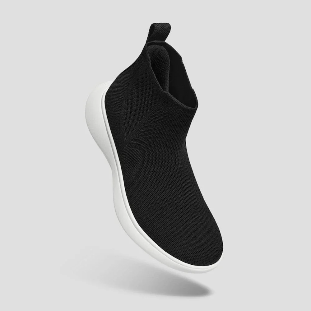 VIVAIA Black Knit Chelsea Boots Women's Slip On Water Repellent Comfortable US 8